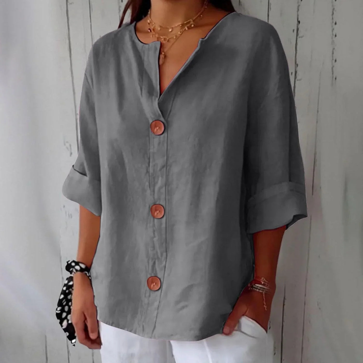Olivia | Lightweight Linen Blouse for Effortless Summer Comfort