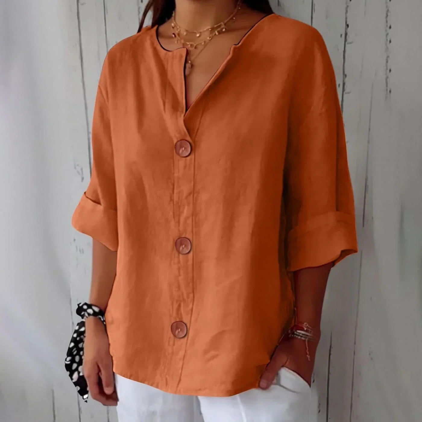 Olivia | Lightweight Linen Blouse for Effortless Summer Comfort