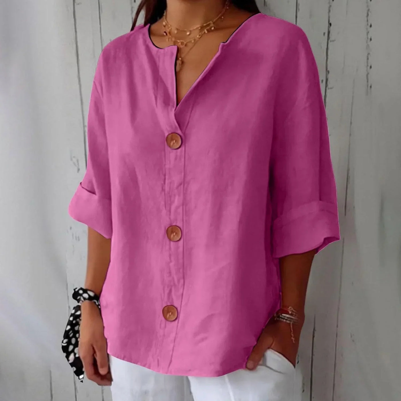 Olivia | Lightweight Linen Blouse for Effortless Summer Comfort