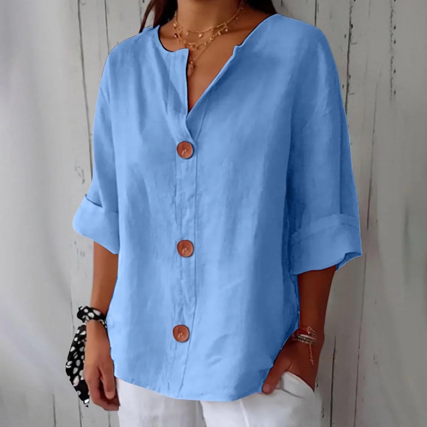 Olivia | Lightweight Linen Blouse for Effortless Summer Comfort