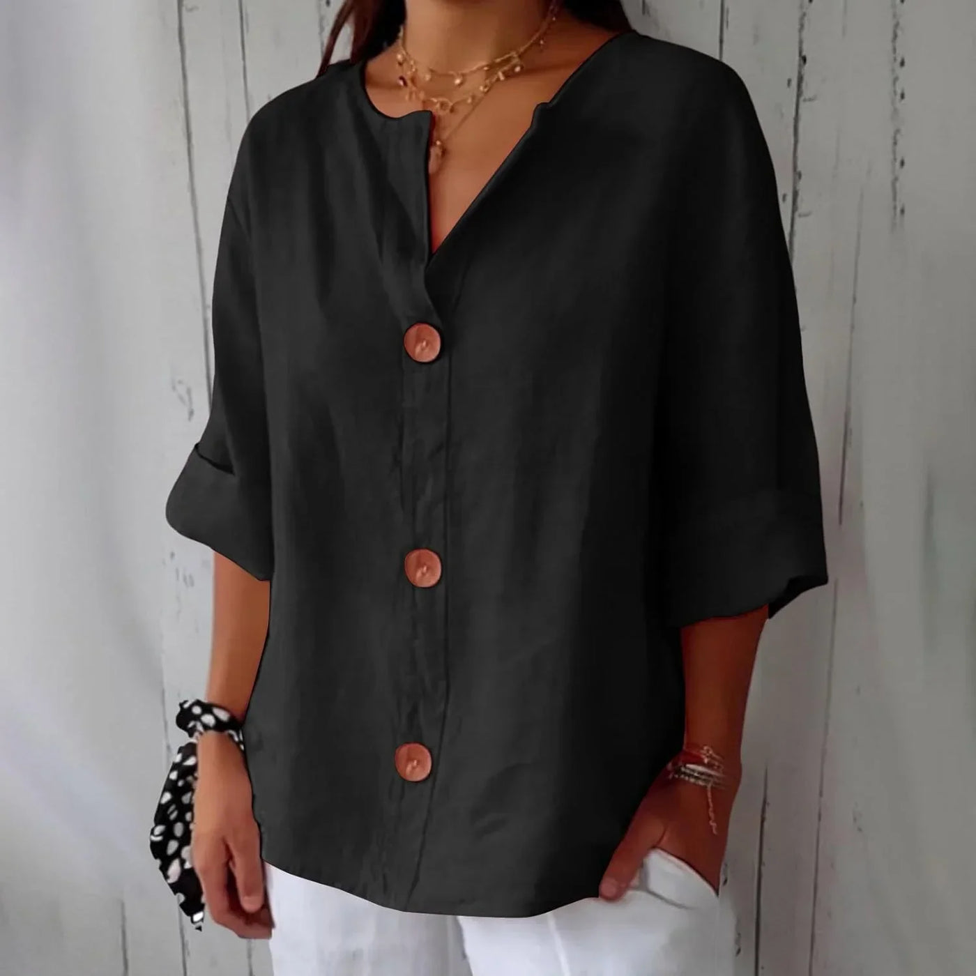 Olivia | Lightweight Linen Blouse for Effortless Summer Comfort
