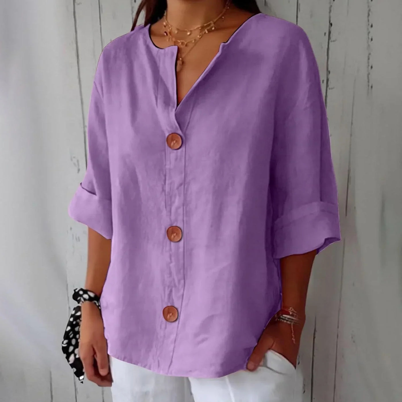 Olivia | Lightweight Linen Blouse for Effortless Summer Comfort