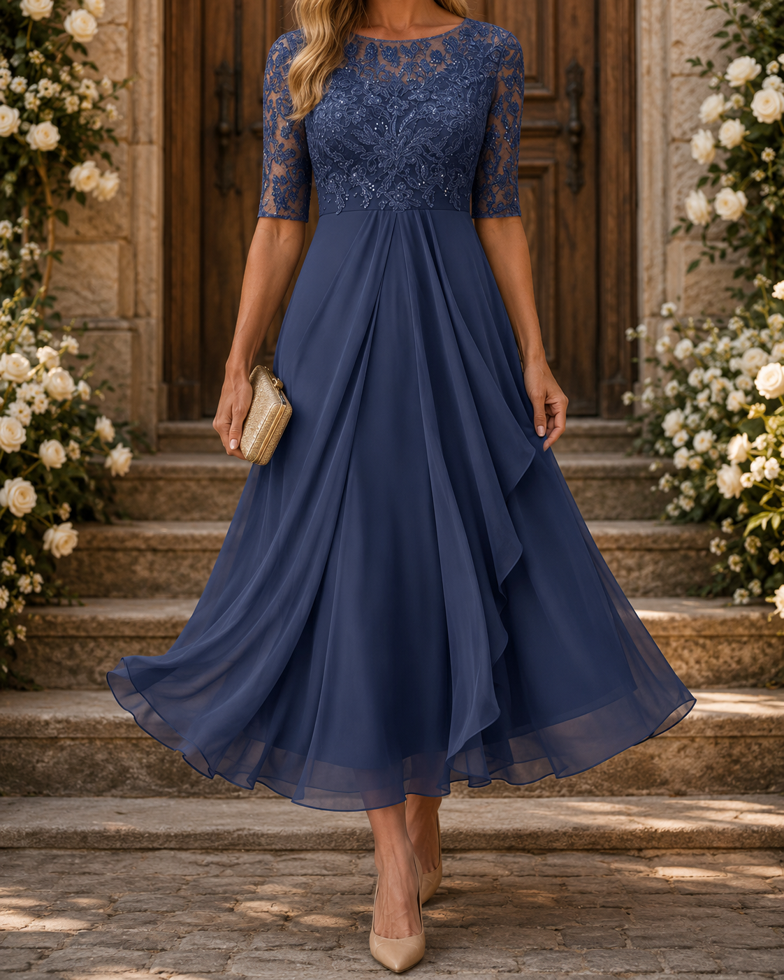 ROSE – THE LACE MIDI DRESS THAT FLATTERS YOUR SILHOUETTE