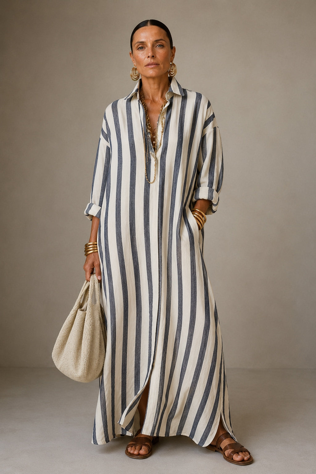 NADIA | Striped Maxi Dress
