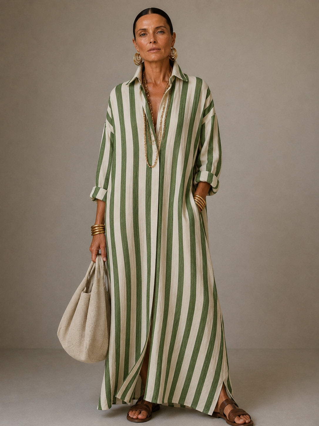 NADIA | Striped Maxi Dress