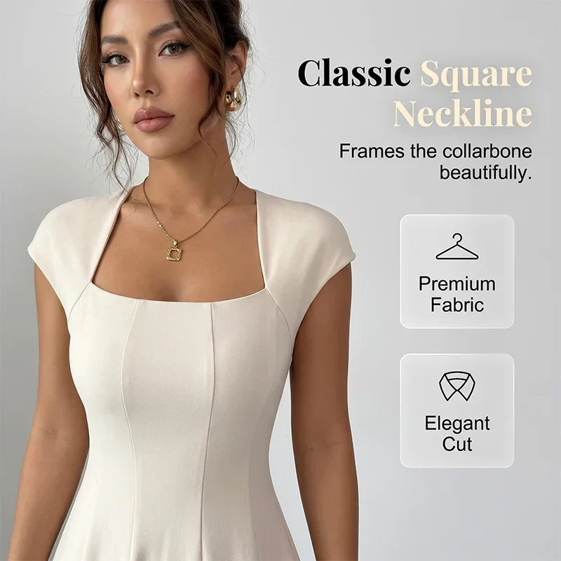 Brooklyn™ | Classic Tummy-Control A-Line Midi Dress